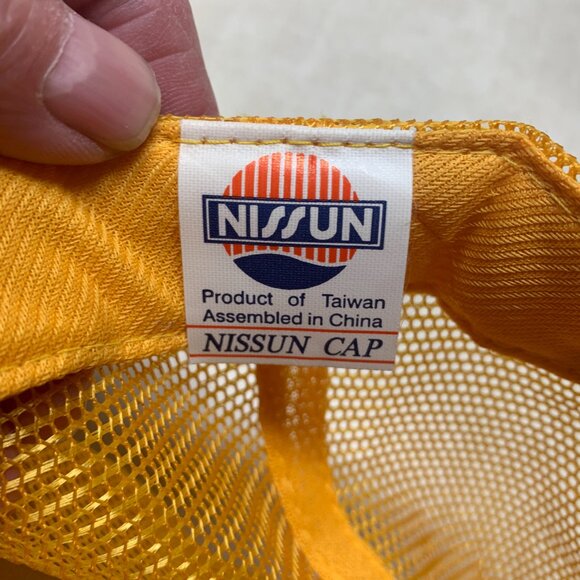 Vintage John Deere Cap Hat Trucker Style Mesh Nissun Yellow Snap Back - Picture 11 of 11
